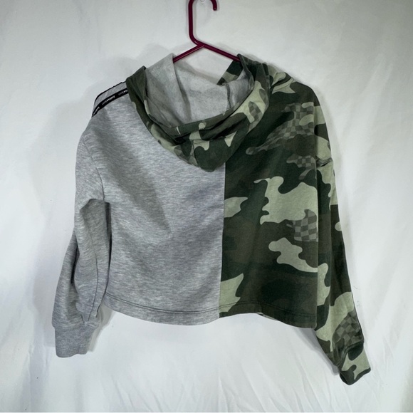Justice Girl’s Camo Green & Gray Kids Hoodie - Picture 3 of 6